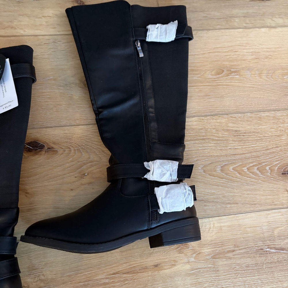 Elegant Black Over the Knee Boots - Picture 4 of 7